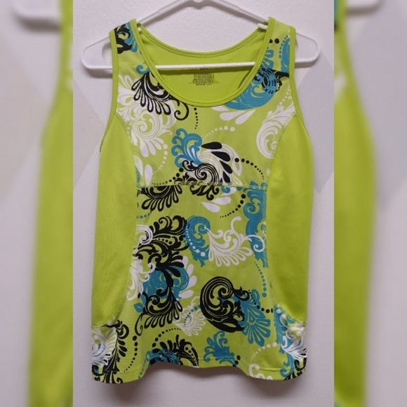 Vibrant Green and Blue Women's Tank Top - Picture 1 of 6